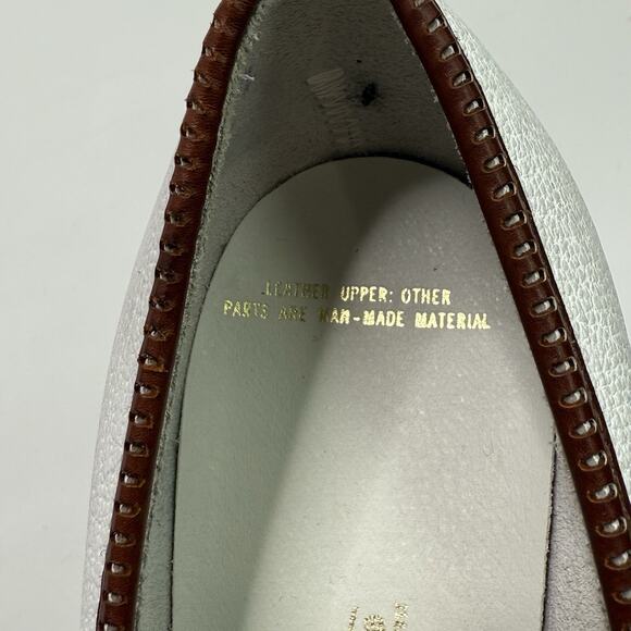 Vintage Red Cross Shoes White Brown Leather Wingtip Heels Sz 8.5 AAA RARE Pumps - Picture 7 of 12